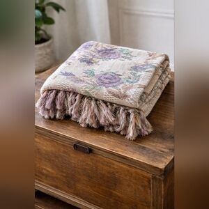 Cottage floral blanket